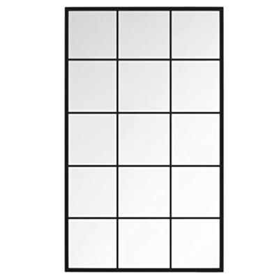 VidaXL Wandspiegel 100x60 cm metaal zwart