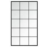 VidaXL Wandspiegel 100x60 cm metaal zwart - thumbnail