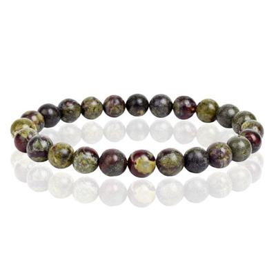 Natuursteen Armband met 8mm Kralen Memphis - Dragon Bloodstone