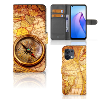 OPPO Reno8 | Flip Cover | Kompas | Portemonnee hoesje - thumbnail