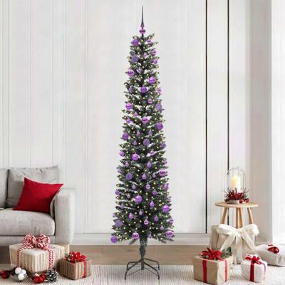 VidaXL Kunstkerstboom met 300 led groen 240 cm pvc en plastic en staal