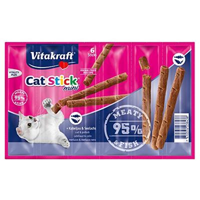 Vitakraft Catstick Classic met kabeljauw & koolvis kattensnack 2 x 6 sticks
