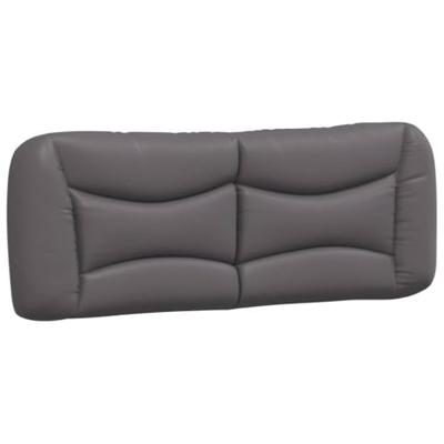 Bed met matras "Hvar" kunstleer grijs 140x190 cm