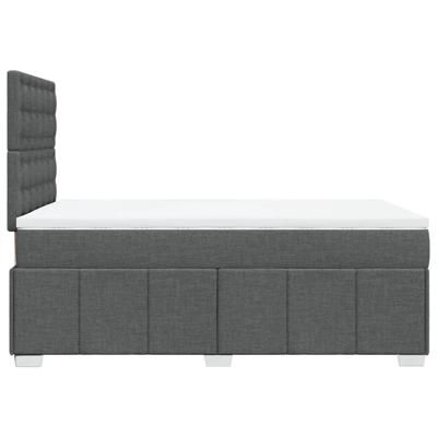 Boxspring met matras stof donkergrijs 120x200 cm - thumbnail