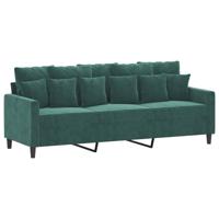 2-delige Loungeset met kussens fluweel donkergroen - thumbnail