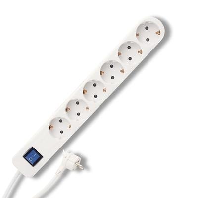 REV 0014640100 Stekkerdoos met schakelaar 6-voudig Wit, Grijs Randaarde stekker 1 stuk(s) REV 0014640100 Stekkerdoos met schakelaar 6-voudig Wit, Grijs Randaarde stekker 1 stuk(s)