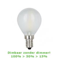 LED E14-G45 Filament Bulb 4W - 3-staps Dimbaar - 2700K - 450 Lm - thumbnail