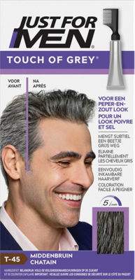 Just For Men Touch of Grey T-45 Donkerbruin Just For Men Touch of Grey T-45 Donkerbruin