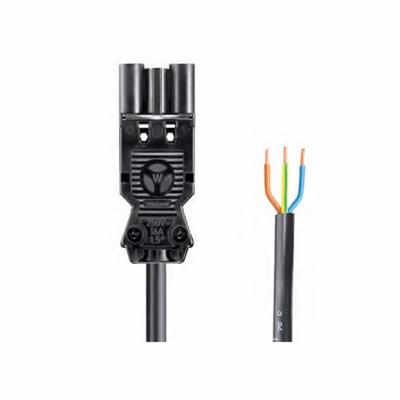 Wieland GST18 aansluitsnoer 2M zwart 3x2,5MM 92.238.2004.1