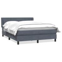 Boxspring met matras fluweel donkergrijs 140x210 cm - thumbnail