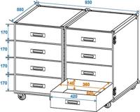 Omnitronic DD-2 Flightcase (l x b x h) 465 x 1150 x 880 mm - thumbnail