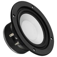 MONACOR SPH-100AL High-tech middentoner, Loudspeaker-chassis met volledig aluminium membraan en dustcap voor inbouw in boxbehuizing, in zwart/wit - thumbnail