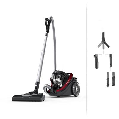 Rowenta RO7933 Silent Force Cyclonic Effitech Multi Stofzuiger zonder zak Rood