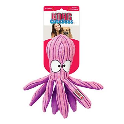 KONG CuteSeas Octopus, hondenpluche dier van corduroy, voor grote honden, 1 stuk (1 stuk)