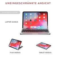 BRYDGE 11 Pro, hoogwaardig bluetooth-toetsenbord van aluminium voor de iPad Pro 11 (2018 & 2020), Duitse lay-out QWERTZ, inclusief magnetische iPad cover, zilver - thumbnail
