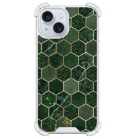 iPhone 15 shockproof hoesje - Kubus groen - thumbnail