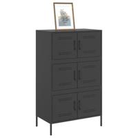 Hoge kast 68x39x113 cm staal zwart - thumbnail