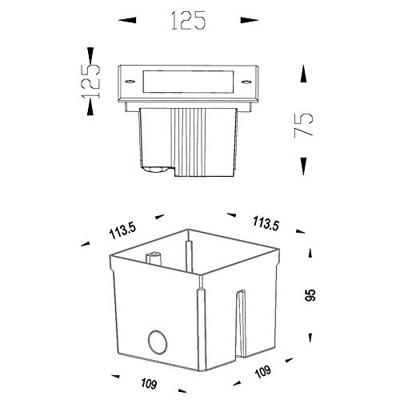 Deko Light Square II WW 730248 Vloerinbouwlamp LED vast ingebouwd LED G (A - G) 3.20 W Zilver