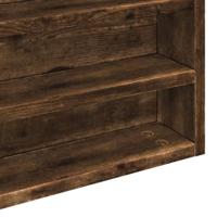 Vitrinekast 100x8,5x75 cm bewerkt hout gerookt eikenkleurig - thumbnail