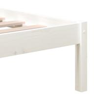 Bedframe massief grenenhout wit 140x190 cm - thumbnail