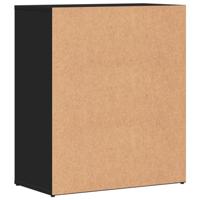 Dressoir 60x31x70 cm bewerkt hout zwart - thumbnail