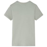 Kindershirt apenprint 140 lichtkakikleurig - thumbnail
