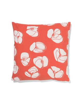 HEMA Kussenhoes 50x50cm katoen bloemen rood (rood)