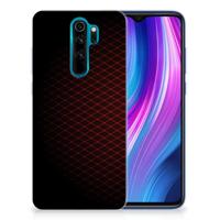 Xiaomi Redmi Note 8 Pro TPU bumper Geruit Rood - thumbnail