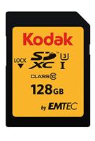 Micro SD geheugenkaart met adapter Kodak EKMSD128GXC10HPRK 128 GB - thumbnail
