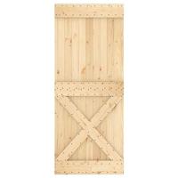 Schuifdeur met beslag 85x210 cm massief grenenhout - thumbnail