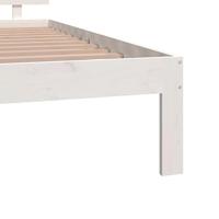 Bedframe massief hout wit 120x190 cm - thumbnail