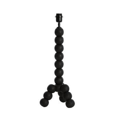 Light & Living Tafellamp 'Veglio' Mangohout, kleur Mat Zwart (excl. kap)