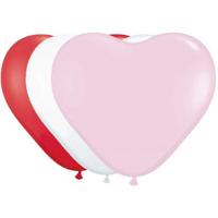 Hartvormige Ballonnen Gemengde Kleuren (8st) - thumbnail