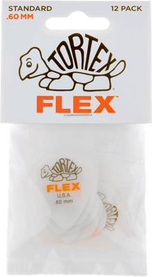 Dunlop 428P60 Tortex Flex Standard Plectrum 0.60mm 12-Pack
