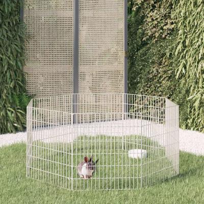 VidaXL Dierenverblijf 8 panelen 54x60 cm gegalvaniseerd ijzer VidaXL Dierenverblijf 8 panelen 54x60 cm gegalvaniseerd ijzer