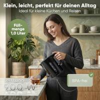 Clatronic WK 3834 waterkoker 1 l 900 W Zwart - thumbnail