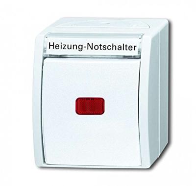 Busch-Jaeger 2601/2 SKWNH-54 Ocean (opbouw) Verwarmingsnoodschakelaar spatwaterdicht Wit