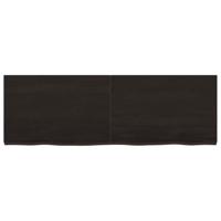 Wandschap behandeld massief eikenhout donkerbruin - thumbnail