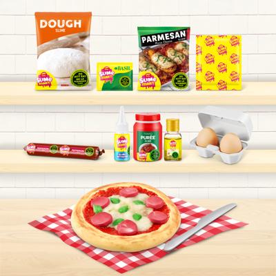 Slime Mart klein mandje pizza