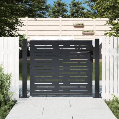 VidaXL Poort 100x100 cm met vierkant staal antracietkleurig VidaXL Poort 100x100 cm met vierkant staal antracietkleurig