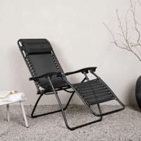 Nohr Loungestoel 'Jonel' Textileen, kleur Zwart - thumbnail