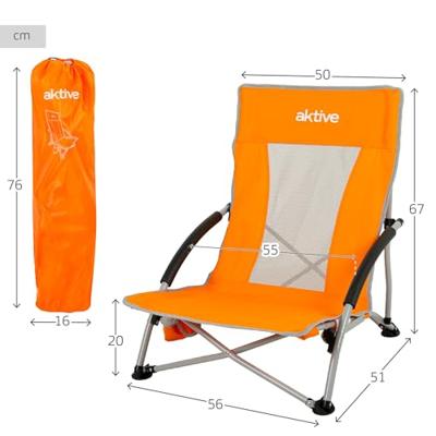 Vouwbare Stoel Aktive Oranje 50 x 67 x 51 cm
