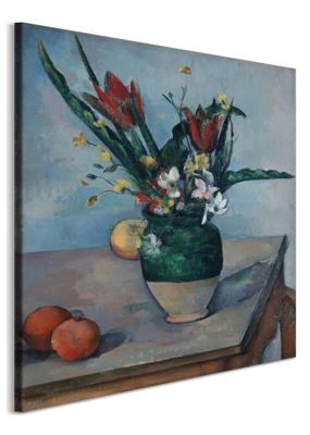 Schilderij - Paul Cézanne - Vaas met tulpen, ca. 1890, 70x100cm