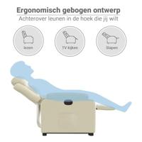 Sta-op-stoel verstelbaar kunstleer crèmekleurig - thumbnail