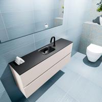 MONDIAZ ADA 120cm toiletmeubel linen. LEX wastafel urban midden 1 kraangat - thumbnail