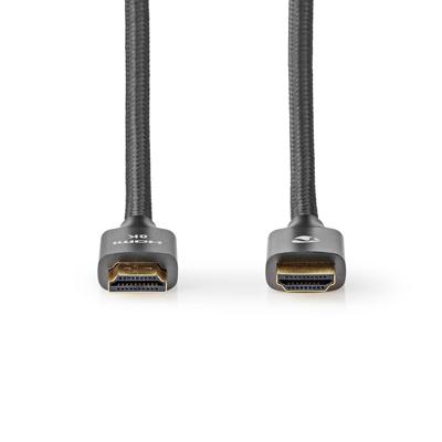 Nedis Ultra High Speed ??HDMI-Kabel | 48 Gbps | 2 m | 6.3 mm / Gun Metal Grijs | 1 stuks - CVTB35000GY20 CVTB35000GY20
