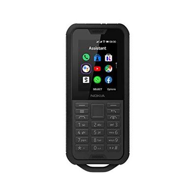 Nokia 800 robuuste 2,4-inch 4G-simvrije, waterdichte, stofdichte en valbestendige telefoon, een camera, een zaklamp, een Google Assistent-knop en app-ondersteuning - Zwart
