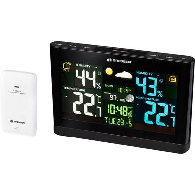 BRESSER radiogestuurde Weerstation met Kleurendisplay (zwart) BRESSER radiogestuurde Weerstation met Kleurendisplay (zwart)
