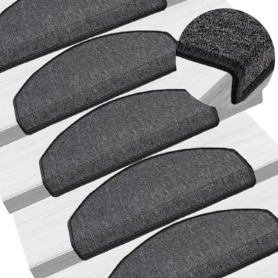 VidaXL Trapmatten 15 st 65x24x4 cm antraciet halfrond groot VidaXL Trapmatten 15 st 65x24x4 cm antraciet halfrond groot
