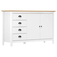 Dressoir Hill 79x40x80 cm massief grenenhout wit - thumbnail
